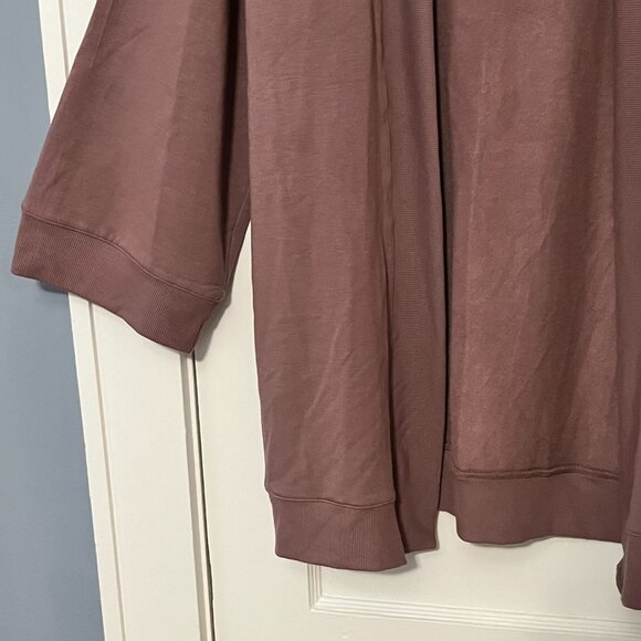 Beyond Yoga open cardigan in mauve NWT size medium wide sleeve cozy comfort - Picture 8 of 12